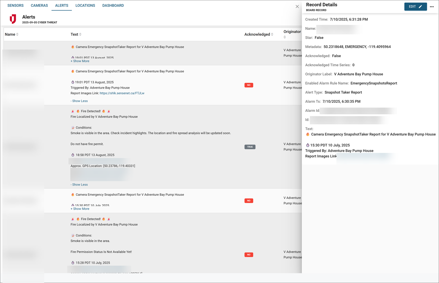 SenseNet Alert List Light Mode